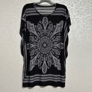 Black Floral Medallion Women’s Kaftan